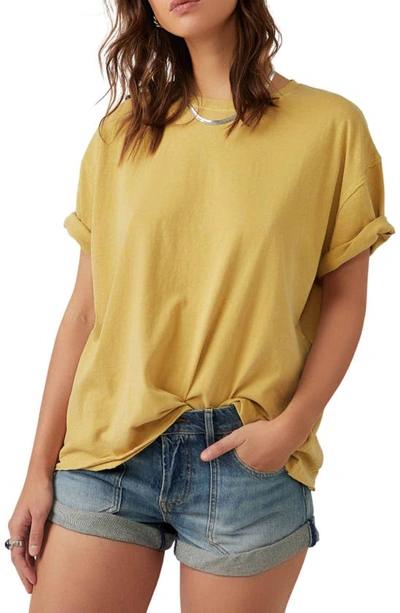 Free People Nina Crewneck T-shirt In Bitter Oil
