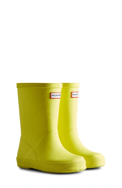 Hunter Kids' First Classic Rain Boot In Zesty Yellow