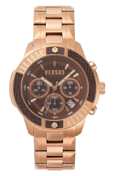 Versus By Versace Admiralty Chronograph Bracelet Watch, 44mm In Chocolate