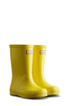 Hunter Kids' Original First Classic Glitter Rain Boot In Illuminating Yellow