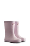 Hunter Kids' Original First Classic Glitter Rain Boot In Tempered Mauve