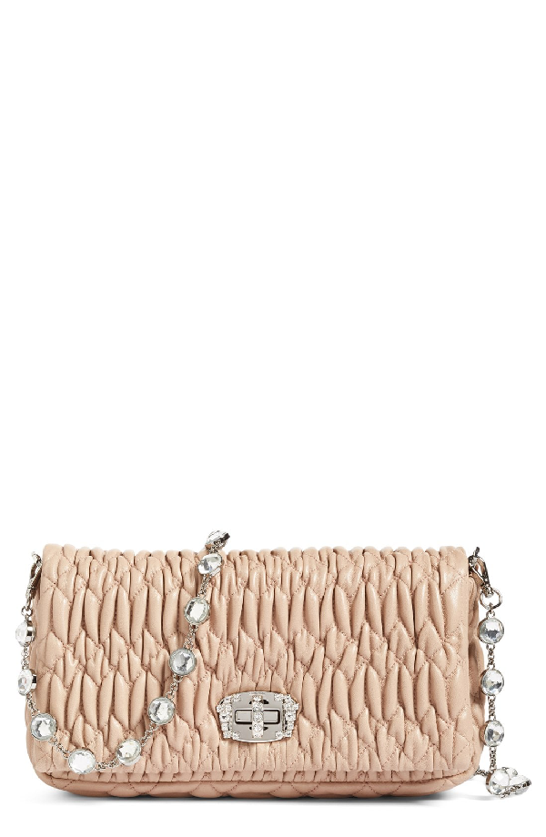 miu miu small quilted bag with strap
