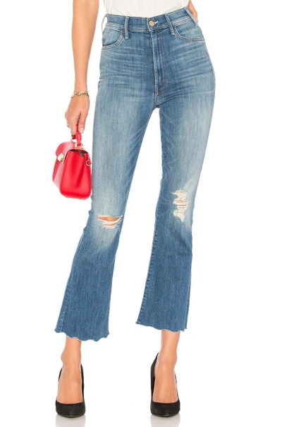 Mother The Hustler High Waist Chew Hem Ankle Jeans In Mums The Word