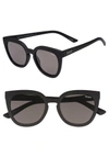 Quay Noosa 50mm Square Sunglasses - Black/ Smoke