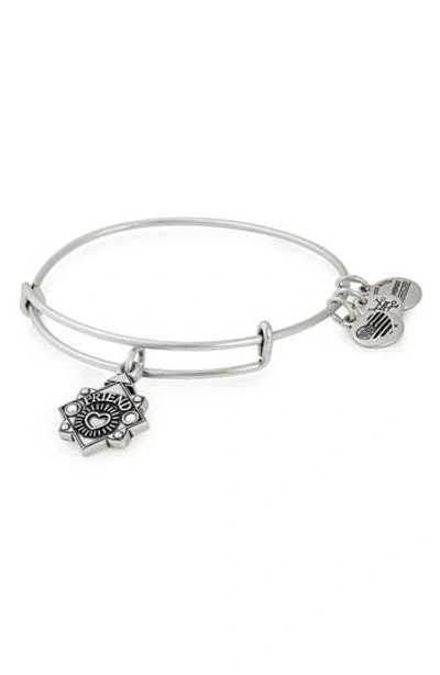 Alex And Ani Because I Love You Friend Bracelet In Silver