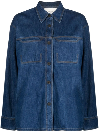 Studio Nicholson Button-fastening Denim Shirt In Blue