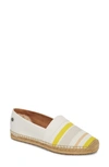 Ugg Reneda Stripe Espadrille Flat In White