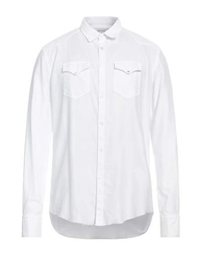 Aglini Man Shirt White Size 17 Cotton