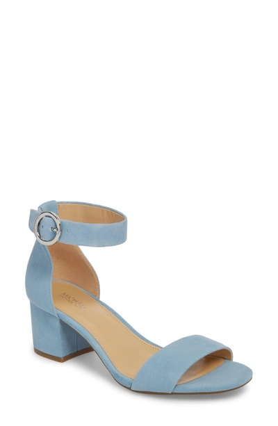 Michael Michael Kors Lena Block Heel Sandal In Pale Blue