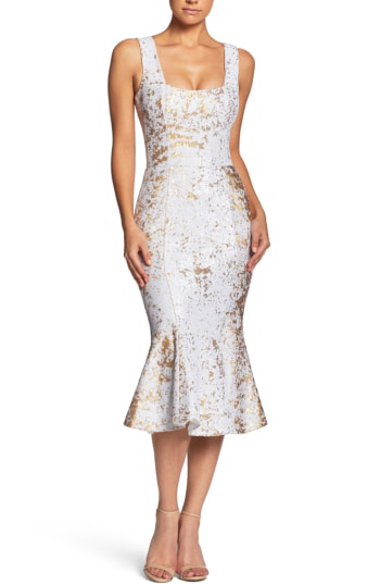 fiona lace trumpet dress