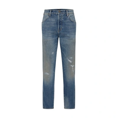 Tom Ford Tapered Denim Pants In Blue