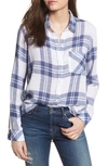 Rails Charli Shirt In Lapis Coast White