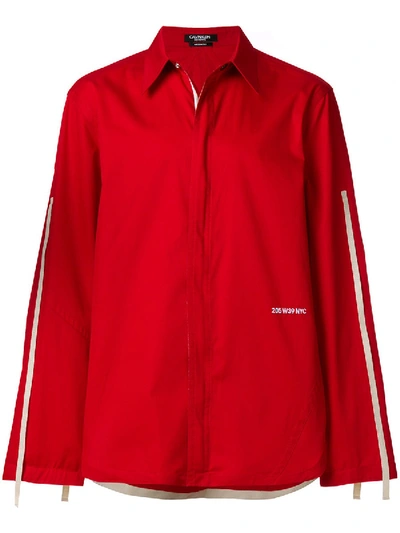 Calvin Klein 205w39nyc Taping Detail Shirt Red
