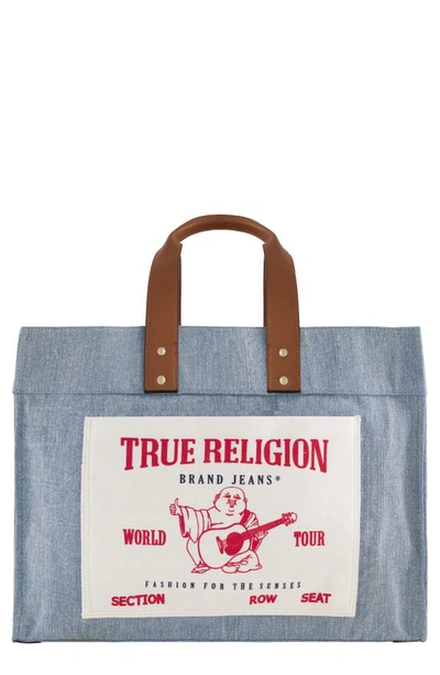 True Religion Brand Jeans Large Denim Tote Bag