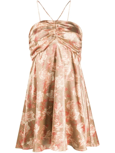 Iro Floral-print Halterneck Dress In Pink