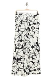 T Tahari Floral Ankle Crop Wide Leg Palazzo Pants In Ivory/blk Blown Out