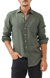 Rodd & Gunn Seaford Linen Button-up Shirt In Forest