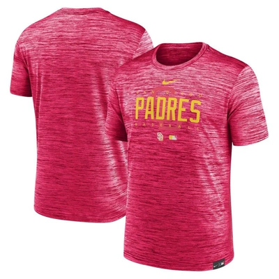 Nike Pink San Diego Padres City Connect Velocity Practice Performance T-shirt