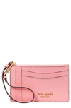 Kate Spade Morgan Leather Wristlet Card Case In Salmon Pink