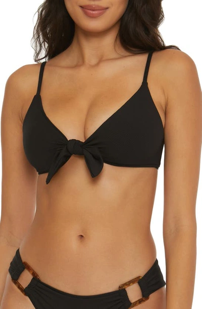 Becca Fine Line Two-way Bikini Top In Black
