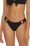 Becca Fine Line Buckle Bikini Bottoms In Black