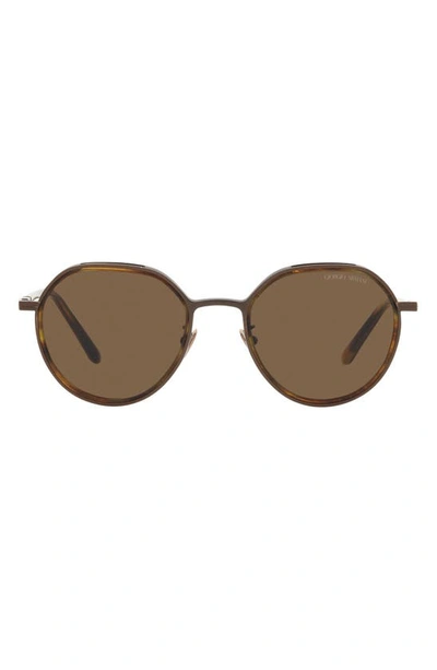 Armani Exchange 49mm Small Phantos Sunglasses In Bronze