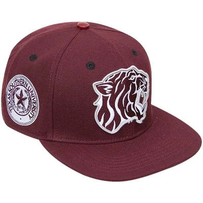 Pro Standard Maroon Texas Southern Tigers Evergreen Mascot Snapback Hat