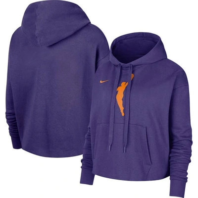 Nike Purple Wnba Logowoman Team 13 Cropped Pullover Hoodie