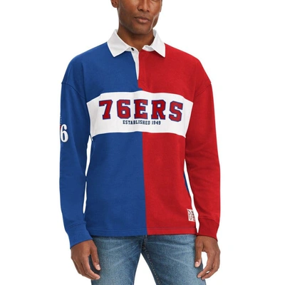 Tommy Jeans Royal/red Philadelphia 76ers Ronnie Rugby Long Sleeve T-shirt