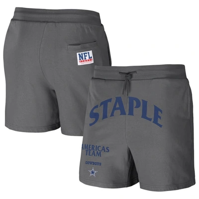 Staple Nfl X  Gray Dallas Cowboys Throwback Vintage Wash Fleece Shorts