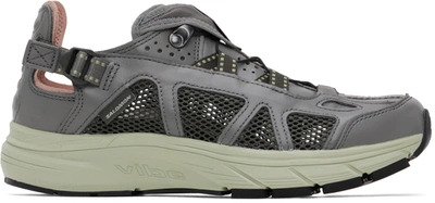 Salomon Gray Techsonic Sneakers In Green