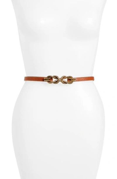 Raina 'lillian' Belt In Cognac Brown