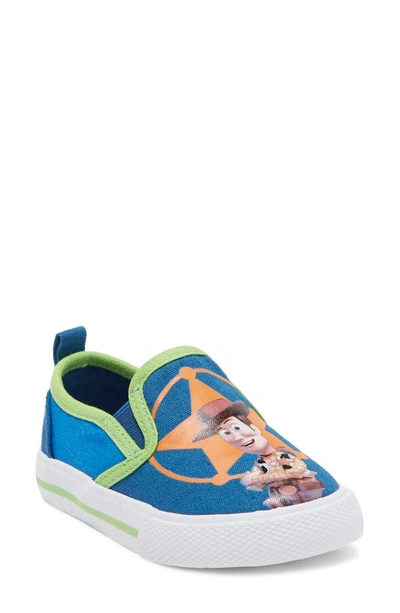 Josmo Kids' Toy Story Slip-on Sneaker In Navy/ Green