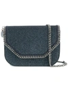 Stella Mccartney Falabella Box Glittered Shoulder Bag - Blue