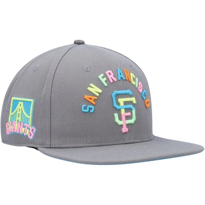Pro Standard Grey San Francisco Giants Washed Neon Snapback Hat