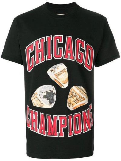 Ih Nom Uh Nit Champion Rings Black Cotton T-shirt