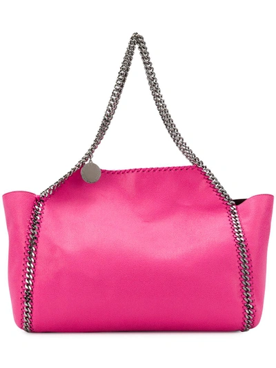 Stella Mccartney Reversible Falabella Tote Bag In Hot Pink