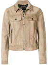 Diesel Black Gold Lavenere Casual Collared Jacket With Front Pockets In Beige