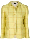 Aspesi Plaid Shirt Jacket In Yellow