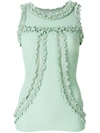 Antonio Marras Ruffle Detail Tank Top - Green