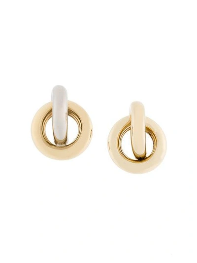 Jw Anderson J.w. Anderson | Double Earrings In Silver And Gold Eco Brass