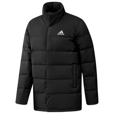 Adidas Originals Mens Adidas Helionic Hooded Down Jacket In Black/black