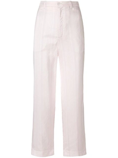 Erika Cavallini Wide Leg Cropped Pants In Pink