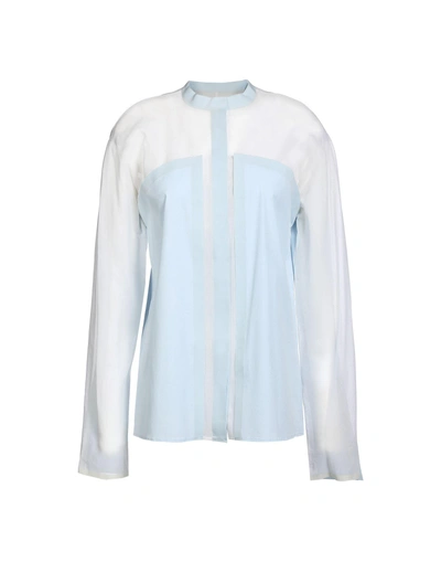 Vionnet Patterned Shirts & Blouses In Sky Blue