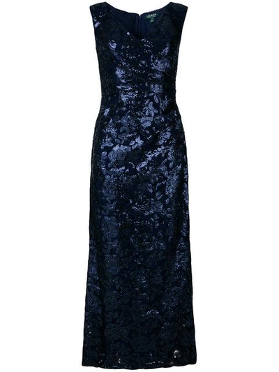 Lauren Ralph Lauren 'hickory Soiree' Kleid Mit Pailletten In Blue