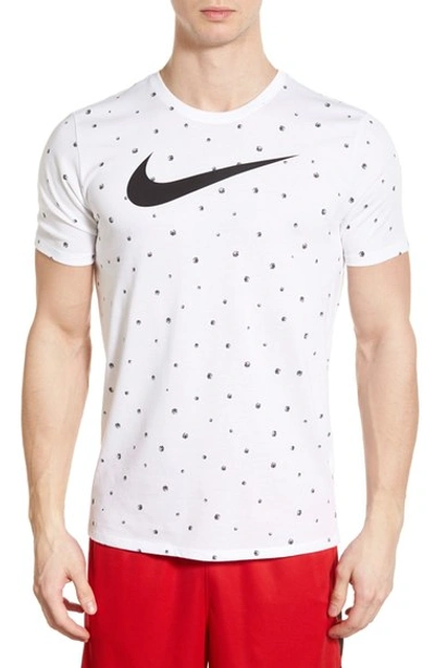 Nike 'polka Ball Basketball' Dri-fit Graphic T-shirt In White/ White/ Black  | ModeSens