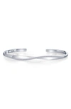 Lafonn Pavé Simulated Diamond Twisted Bangle Bracelet In White/ Silver