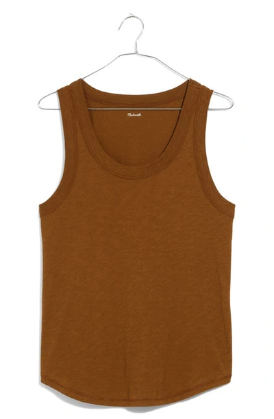 Madewell Whisper Cotton Tank In Sepia