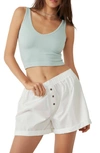 Free People Intimately Fp Solid Rib Brami Crop Top In Reflection