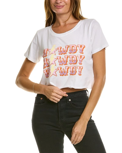 Prince Peter Howdy White Distressed Cropped Graphic Tee